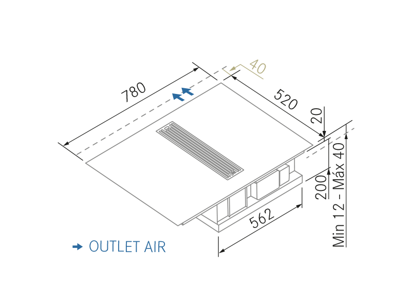 Placas - Flow Pour - Plano técnico